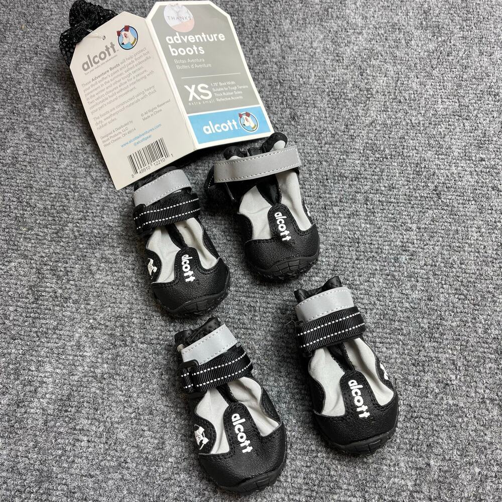 ALCOTT Black and Gray Dog Adventure Boots XS‎